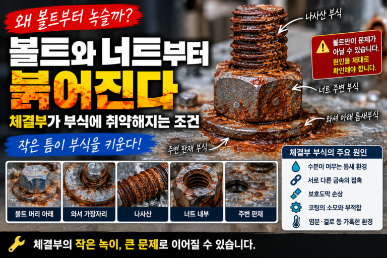 볼트와 너트부터 붉어진다, 체결부가 부식에 취약해지는 조건 6 bolted-joint-corrosion-causes