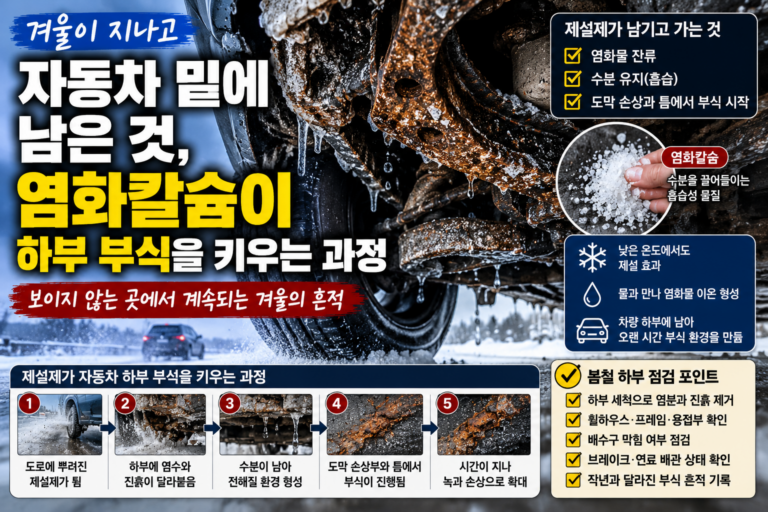 겨울이 지나고 자동차 밑에 남은 것, 염화칼슘이 하부 부식을 키우는 과정 8 road-salt-car-underbody-corrosion