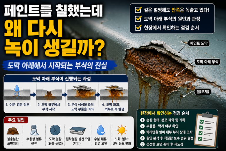 페인트를 칠했는데 왜 다시 녹이 생길까? 도막 아래에서 시작되는 부식 9 underfilm-corrosion-painted-steel